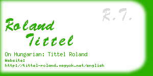 roland tittel business card